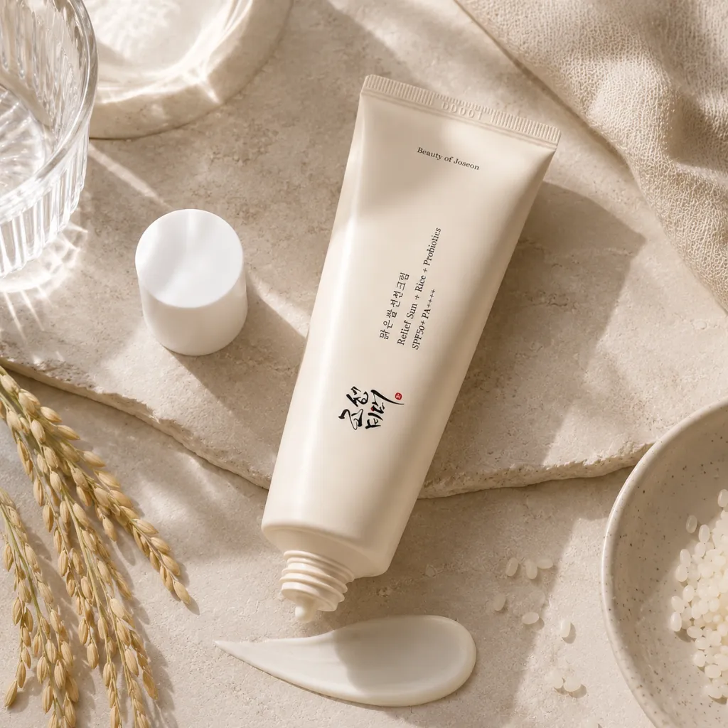 BEAUTY-OF-JOSEON-Relief-Sun-Arroz-+-Probióticos-Protector-Solar-con-SPF50+ PA++++-50ml-lifestyle-3.webp