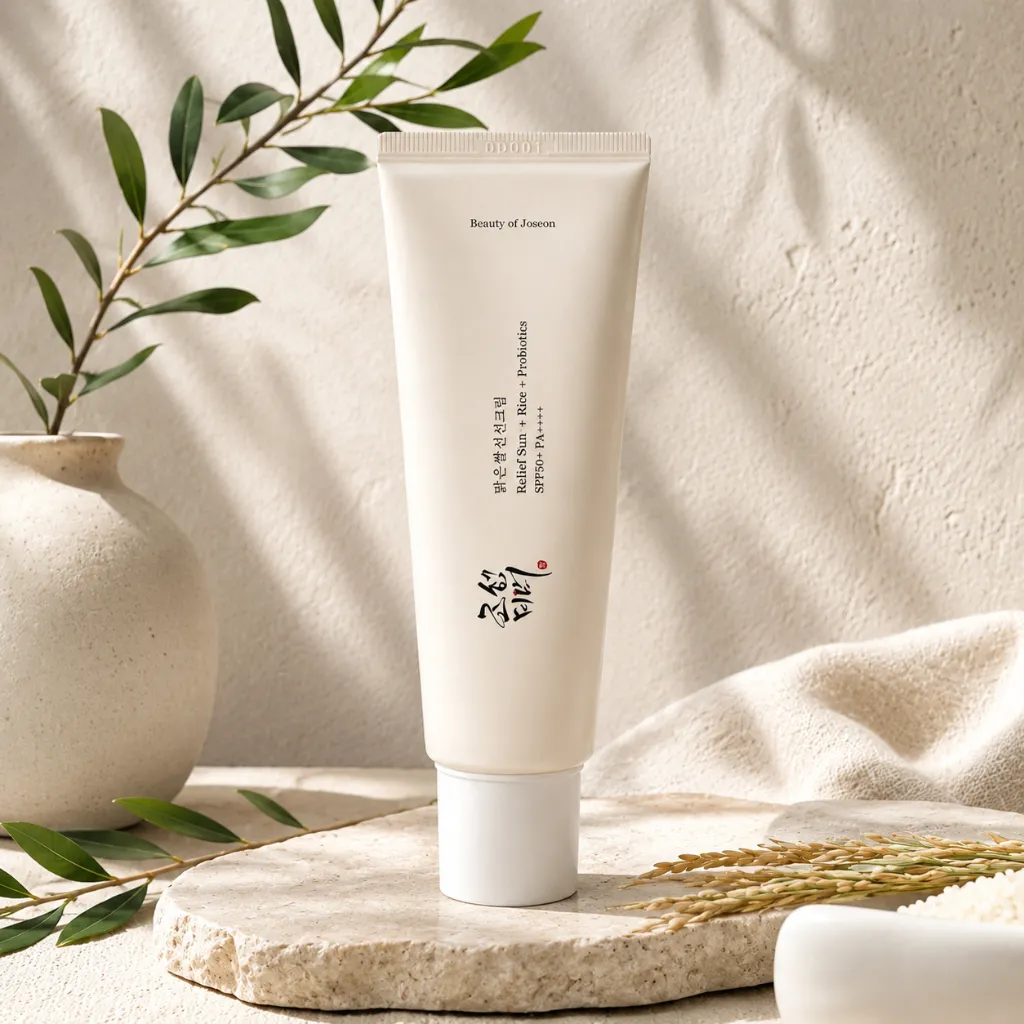 BEAUTY-OF-JOSEON-Relief-Sun-Arroz-+-Probióticos-Protector-Solar-con-SPF50+ PA++++-50ml-lifestyle-1.webp