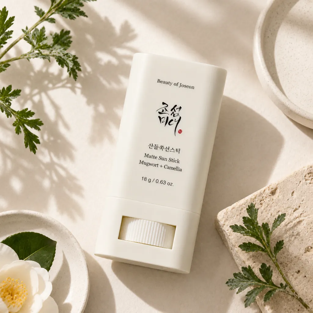 BEAUTY-OF-JOSEON-Matte-sun-stick -Mugwort-+-Camilia-18g-lifestyle-2.webp