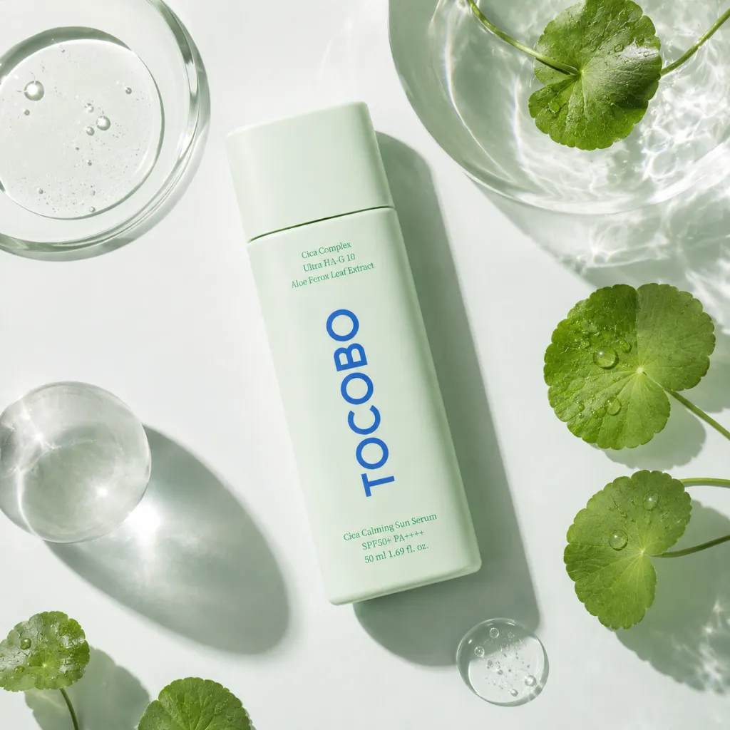 TOCOBO-Cica-Calming-Sun-Serum-spf50+-50ml-lifestyle-2.webp