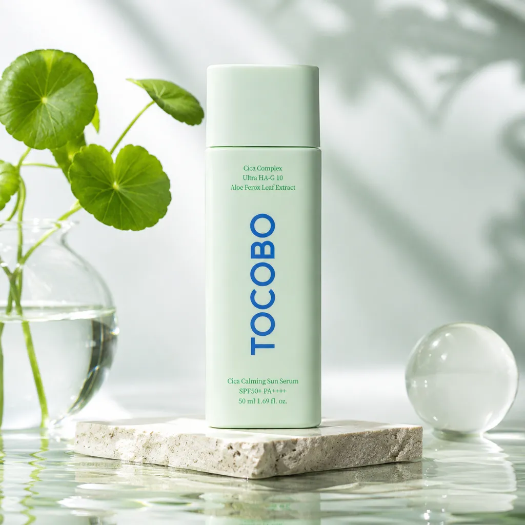 TOCOBO-Cica-Calming-Sun-Serum-spf50+-50ml-lifestyle-1.webp