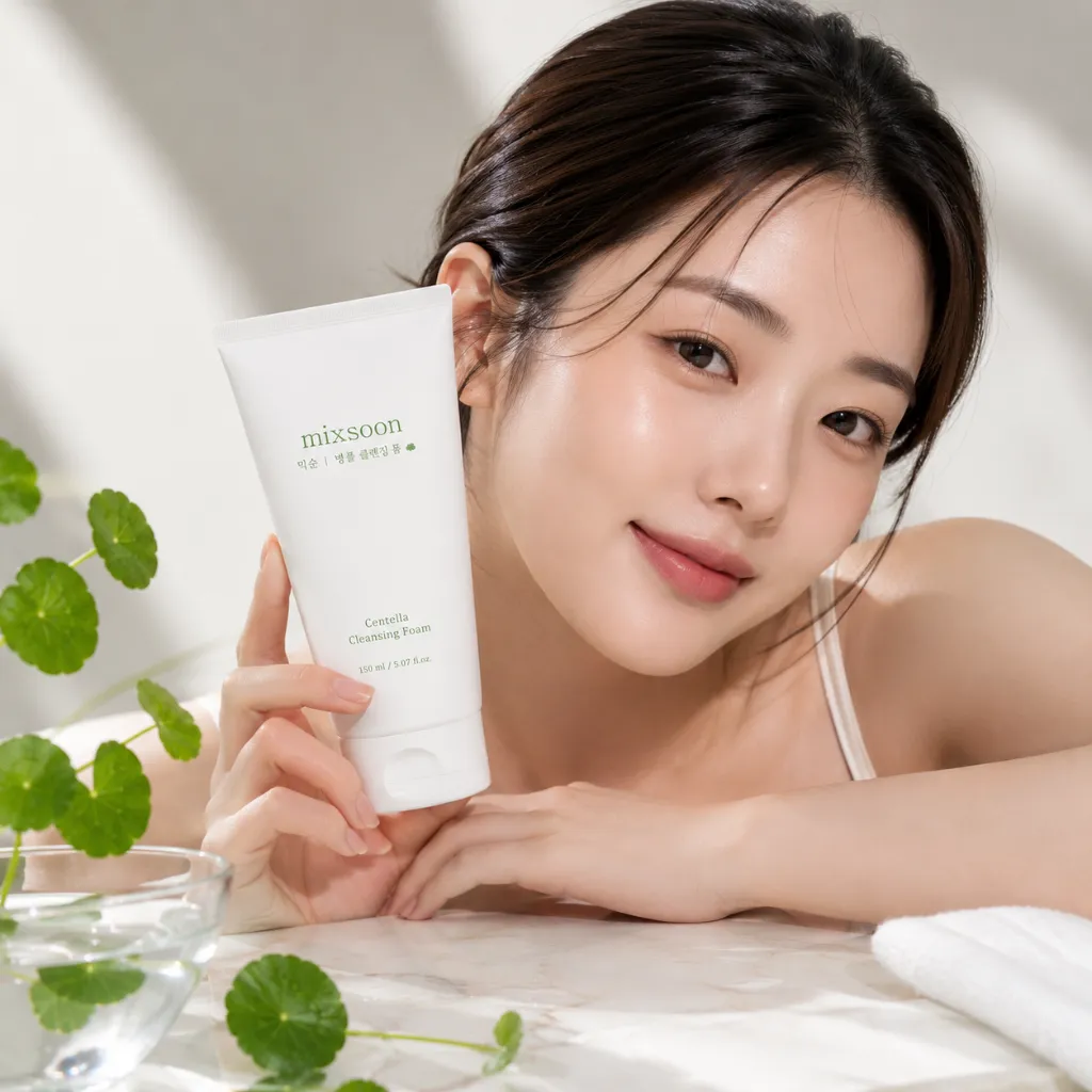 MIXSOON-Centella-Cleansing-Foam-150ml-modelo.webp